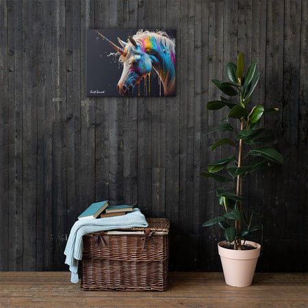 swiftharvest.net 18″×24″ Swift Harvest Unicorn paint bubbles Farm Art Canvas