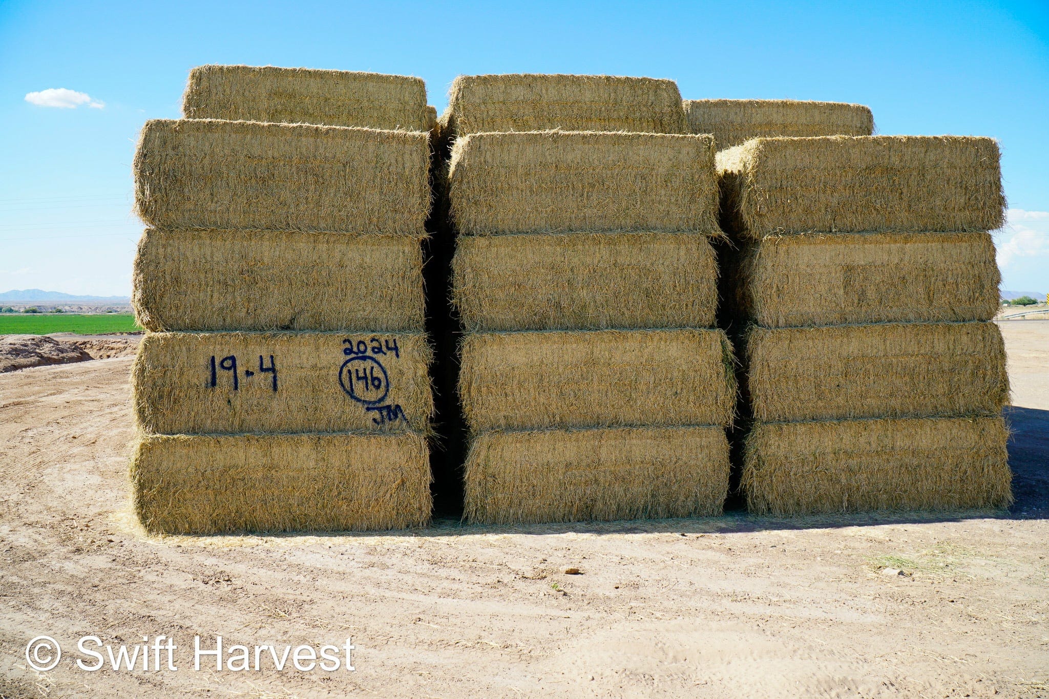 Martinez Farms Big Bale Alfalfa 19-4 Auction Good AZ Alfalfa Test Hay Big Bales CP 19 RFV 143 TDN 56 FACS 95/110