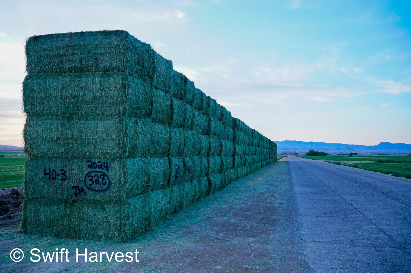 Martinez Farms Big Bale Alfalfa 40-3 Supreme Alfalfa Test Hay Big Bales RFV 187.95 CP 21.95 TDN 61.97 SH 94/110