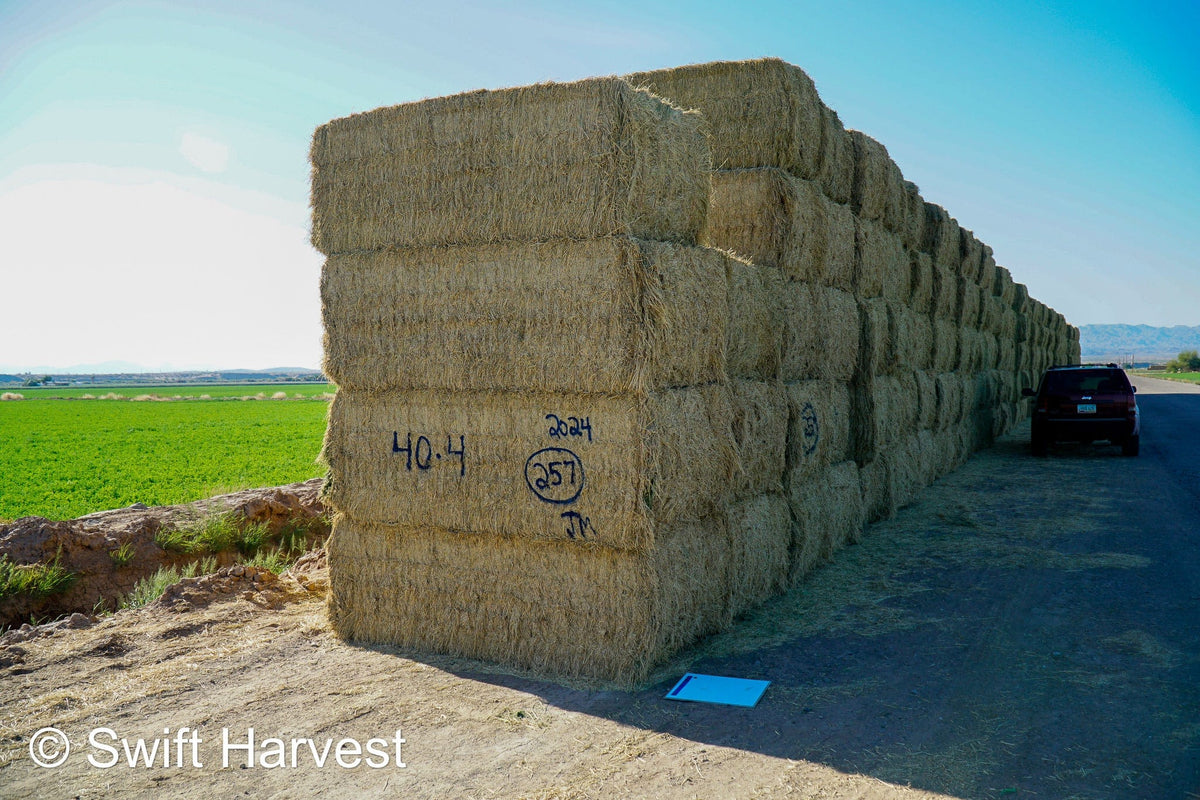 Martinez Farms Big Bale Alfalfa 40-4  Good/Premium Alfalfa Test Hay Big Bales CP 19 RFV 154 TDN 57 FACS 96/110