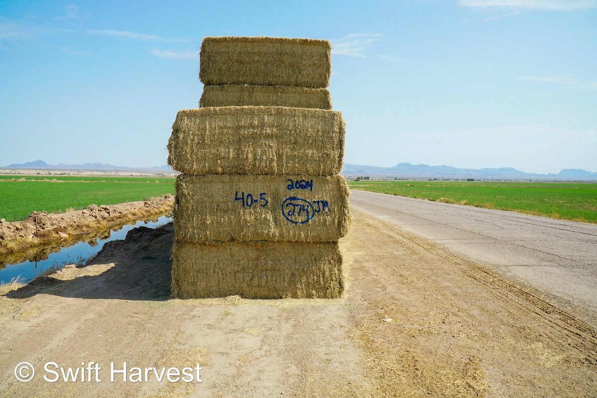 Martinez Farms Big Bale Alfalfa 40-5 Fair/Good AZ Alfalfa High Color Big Bales CP 16 RFV 130 TDN 55 FACS 89/110