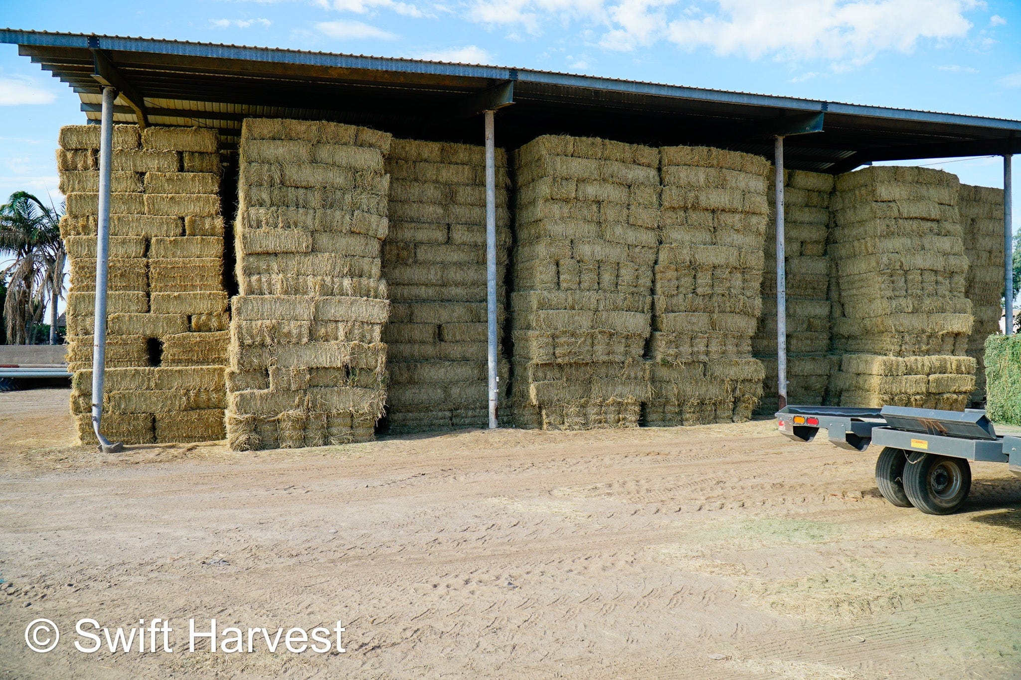 Martinez Farms Big Bale Alfalfa Barn #3  Premium/Supreme AZ Alfalfa Test Hay Small Bales CP 20 RFV 165 TDN 61  FACS 84/110