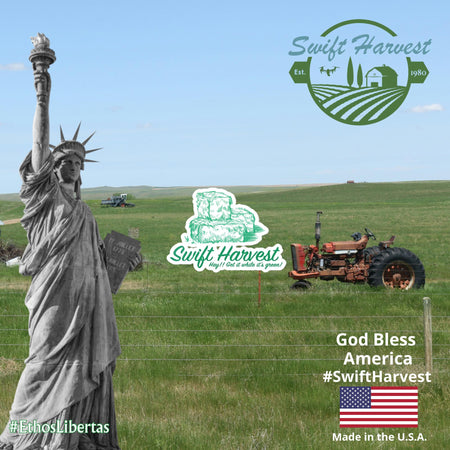 swiftharvest.net 15″×3.75″ Swift Harvest Hay!! Get it while it's green! Bubble-free stickers