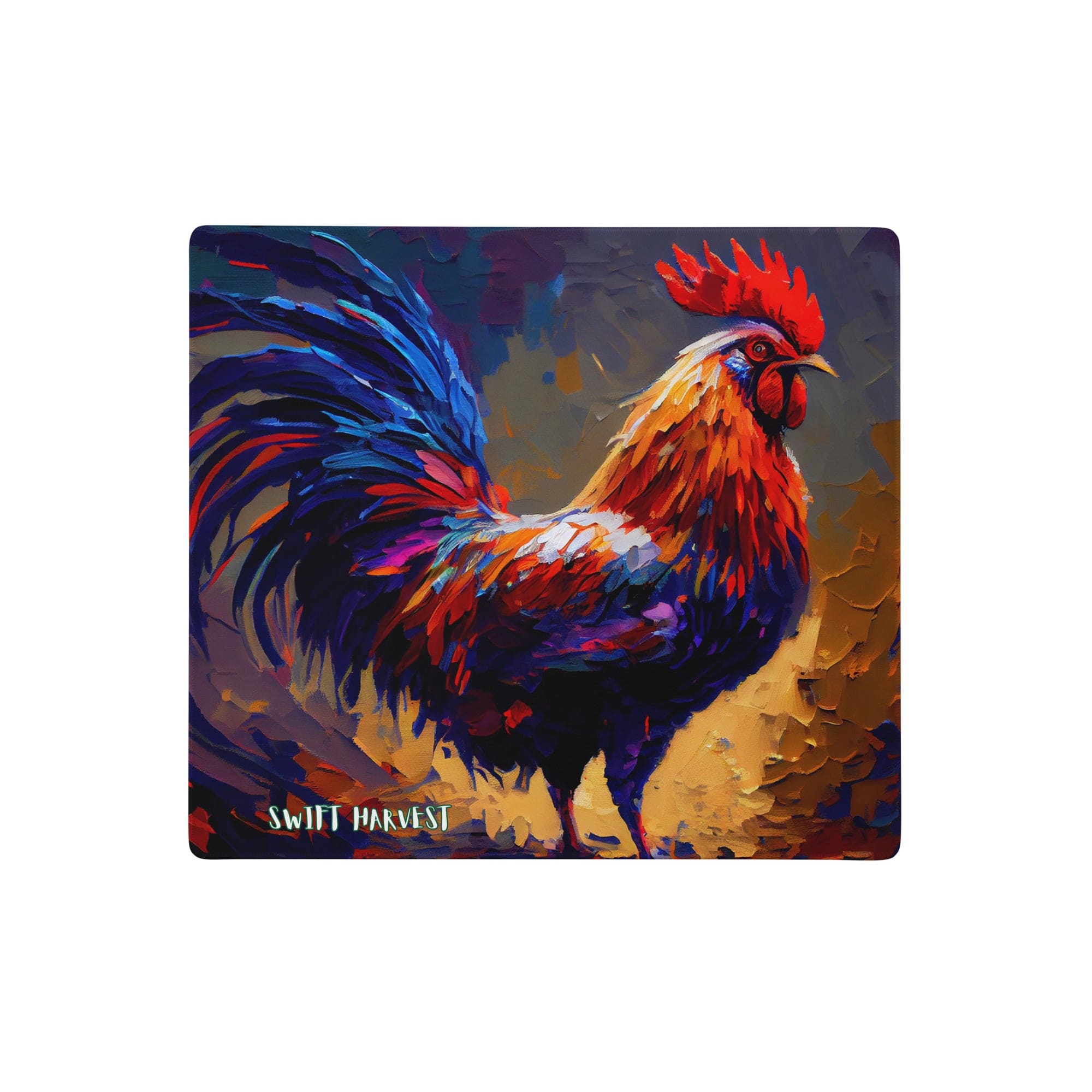 swiftharvest.net 18″×16″ Swift Harvest Cocky Rooster Gaming mouse pad