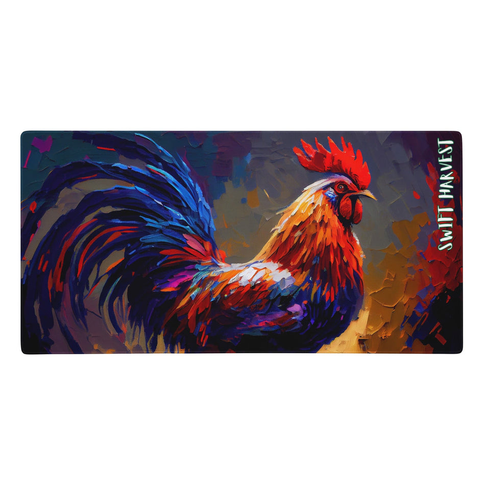 swiftharvest.net 36″×18″ Swift Harvest Cocky Rooster Gaming mouse pad