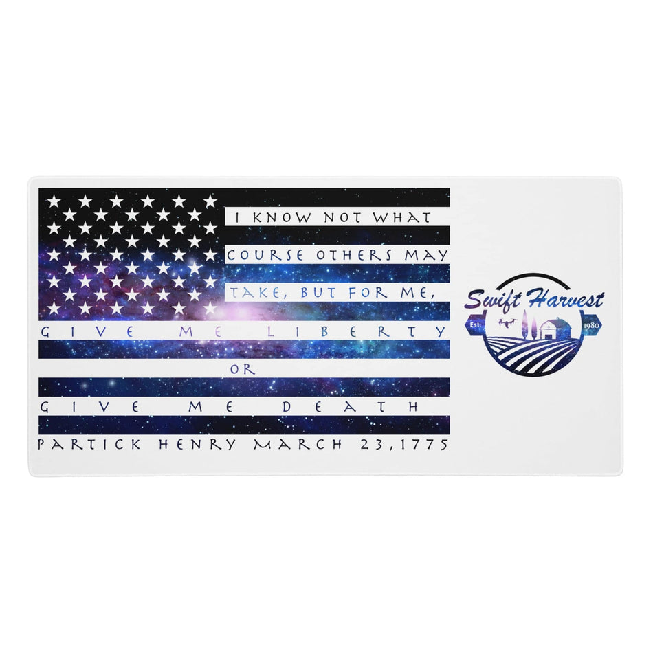 swiftharvest.net 36″×18″ USA Flag Give me Liberty or Give Me Death Gaming mouse pad