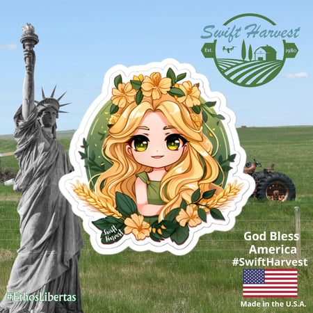 swiftharvest.net 4″×4″ Swift Harvest Goddess of Harvest Demeter Bubble-free stickers