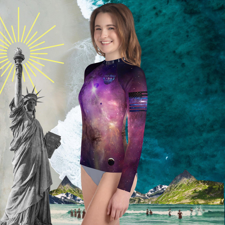 swiftharvest.net 8 Cosmic Space Swift Harvest Youth Rash Guard