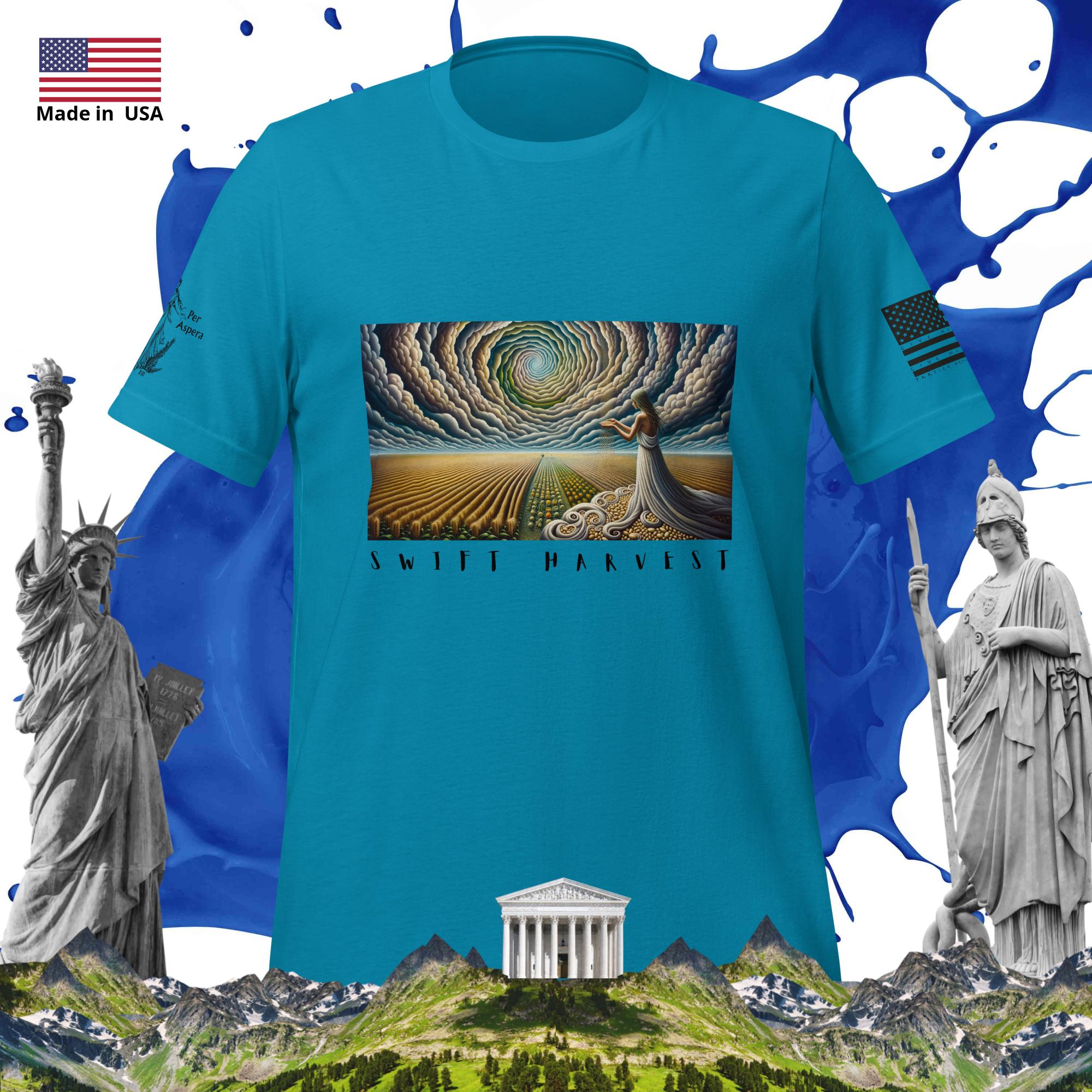 swiftharvest.net Aqua / S Bountiful Harvest Art Unisex t-shirt