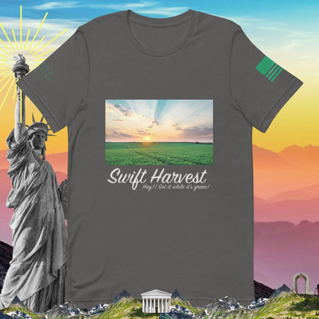 swiftharvest.net Asphalt / S Hay!! Get it while it's Green! Unisex t-shirt