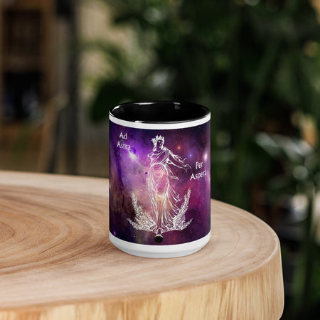 swiftharvest.net Black / 15 oz Cosmic Ad Astra Per Aspera Mug with Color Inside