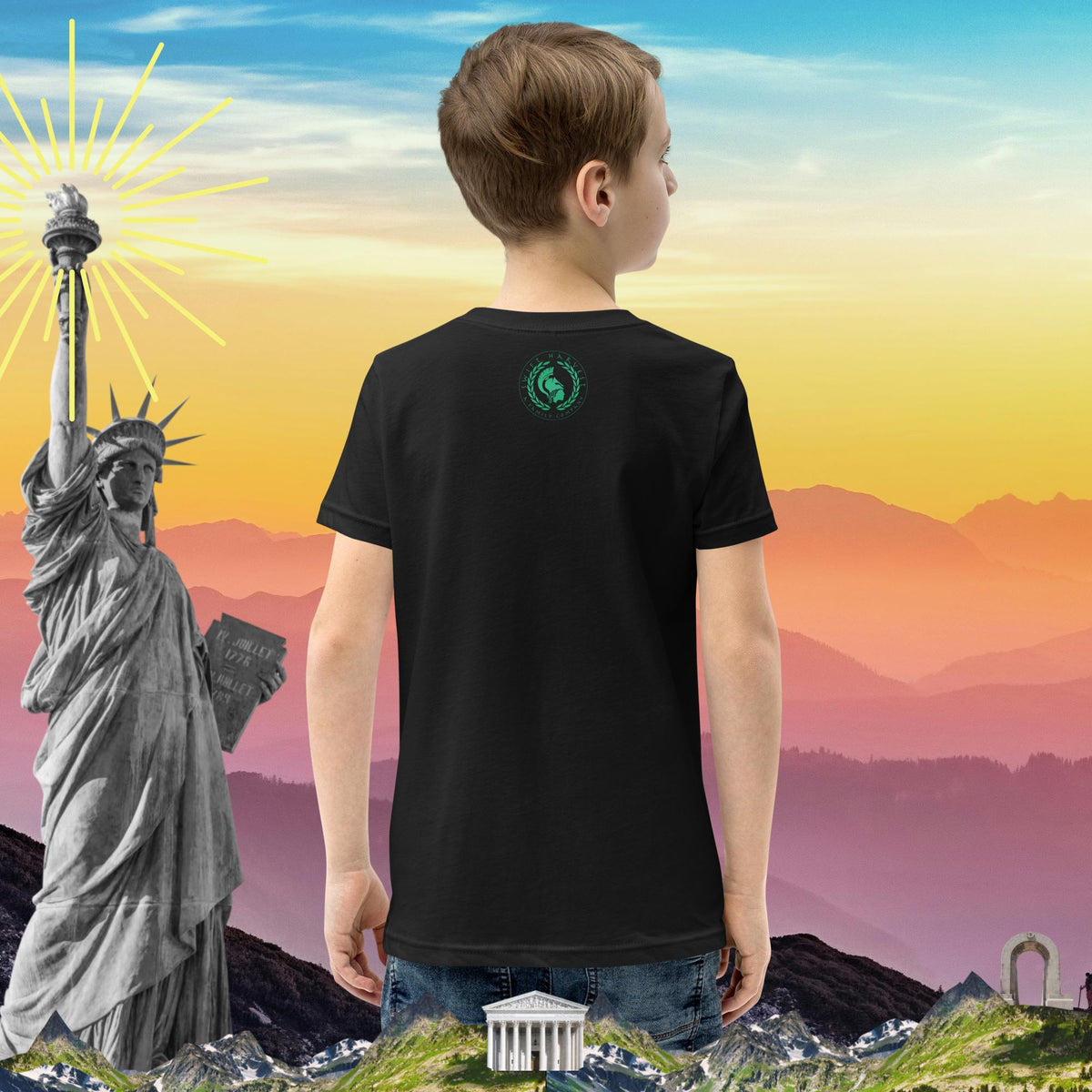 swiftharvest.net Black / S Sunset Harvest Boys Youth Short Sleeve T-Shirt