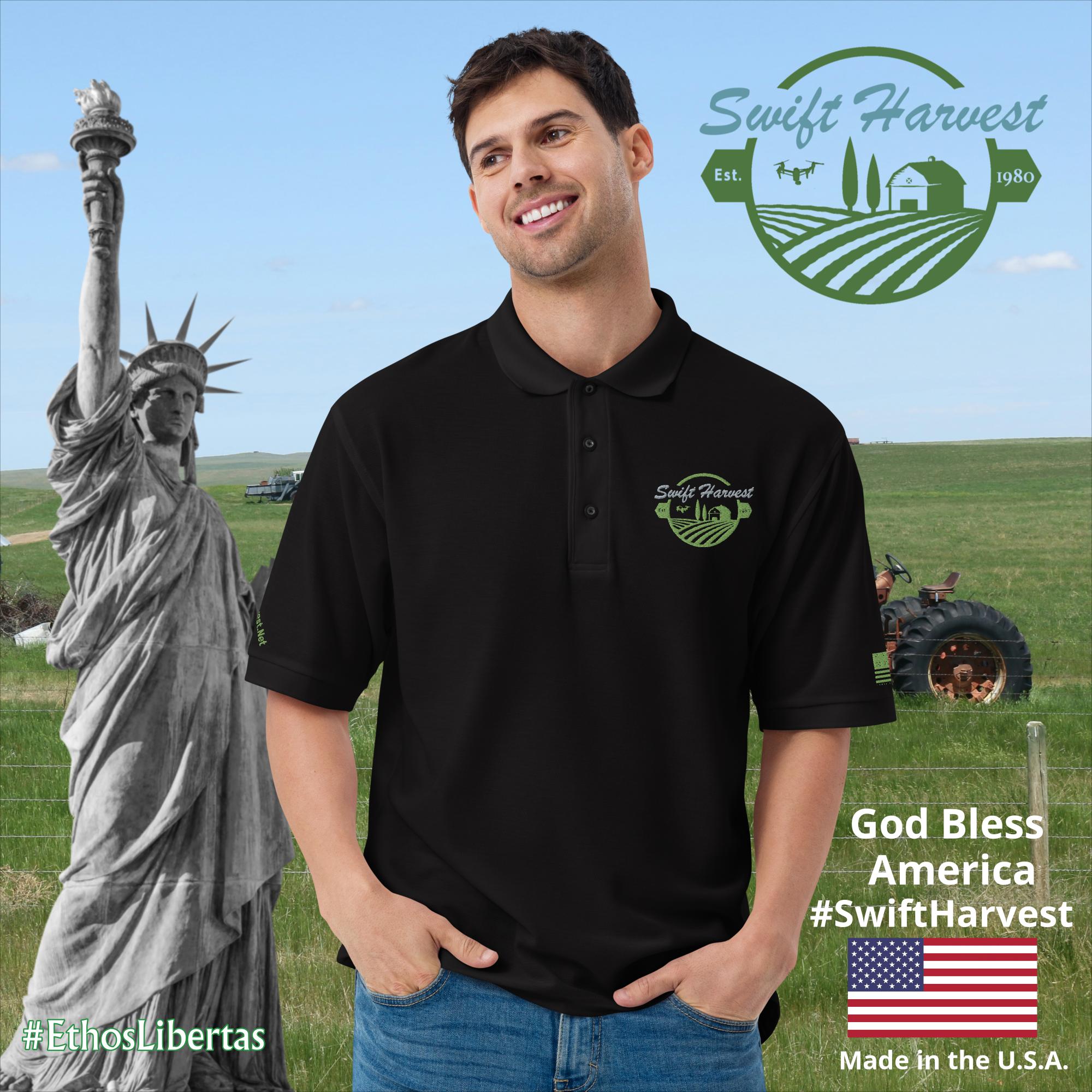 swiftharvest.net Black / S Swift Harvest Men's Premium Polo