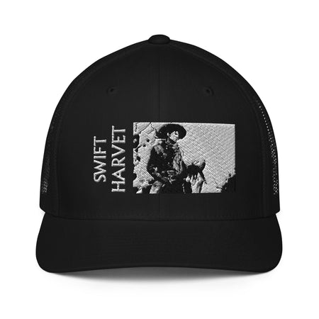 swiftharvest.net Black Swift Harvest Cowboy Closed-back trucker cap