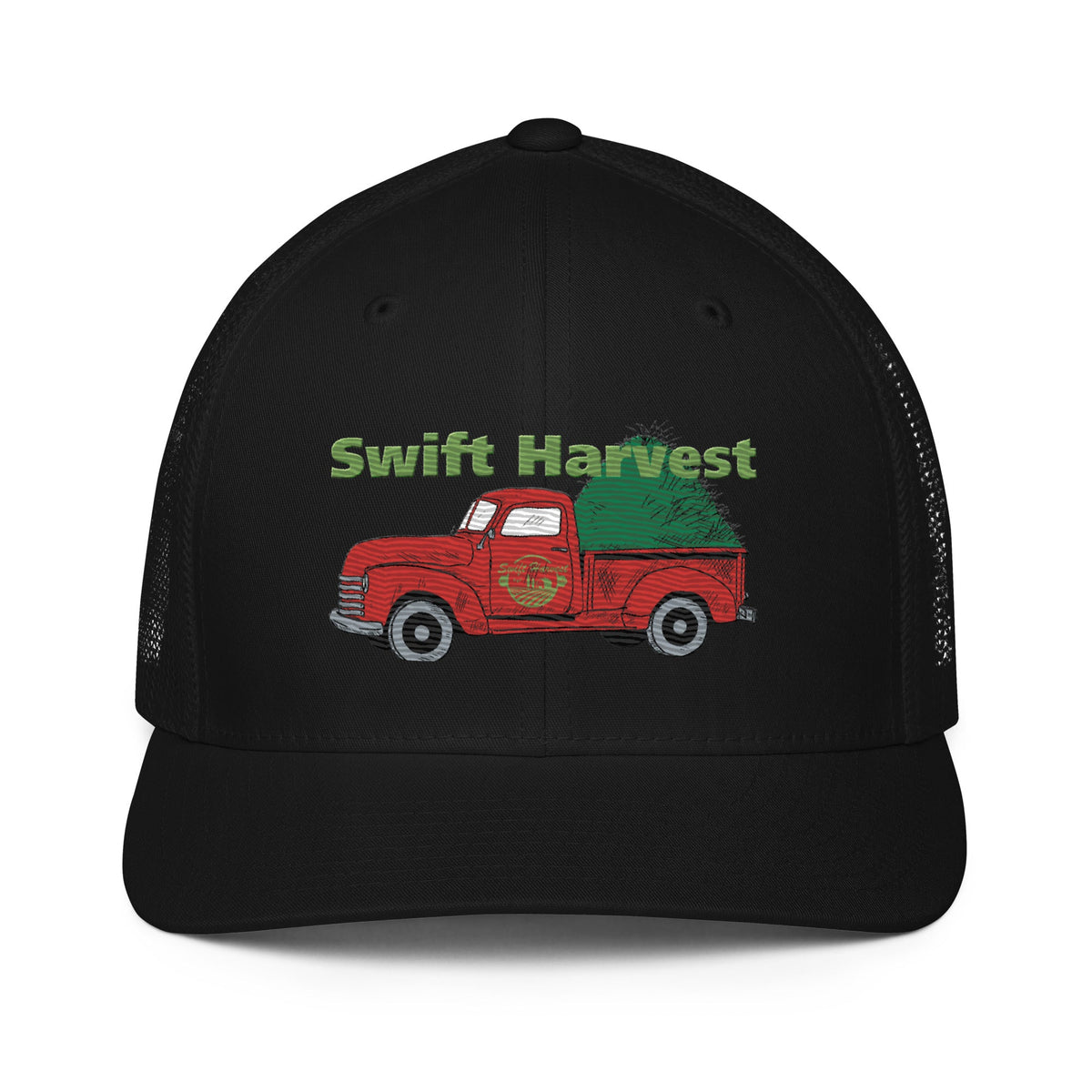 swiftharvest.net Black Swift Harvest Hay Tuck Red Closed-back trucker cap