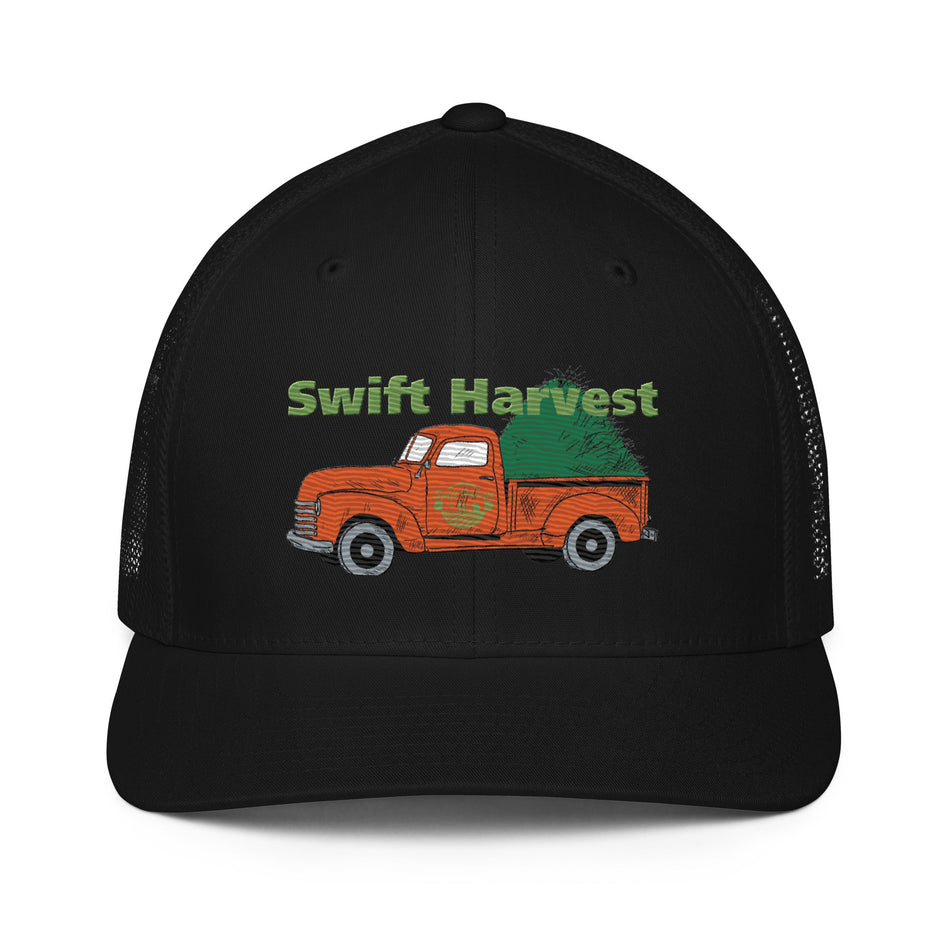 swiftharvest.net Black Swift Harvest Orange Truck  Closed-back trucker cap