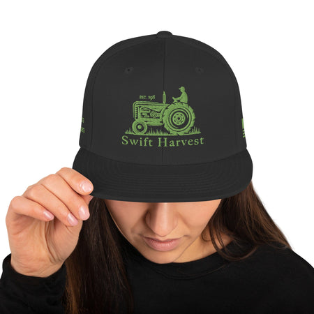 swiftharvest.net Black Swift Harvest Tractor Snapback Hat