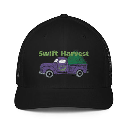 swiftharvest.net Black Swift Harvest Truck Purple Closed-back trucker cap