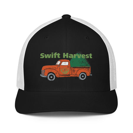 swiftharvest.net Black/White Swift Harvest Orange Truck  Closed-back trucker cap