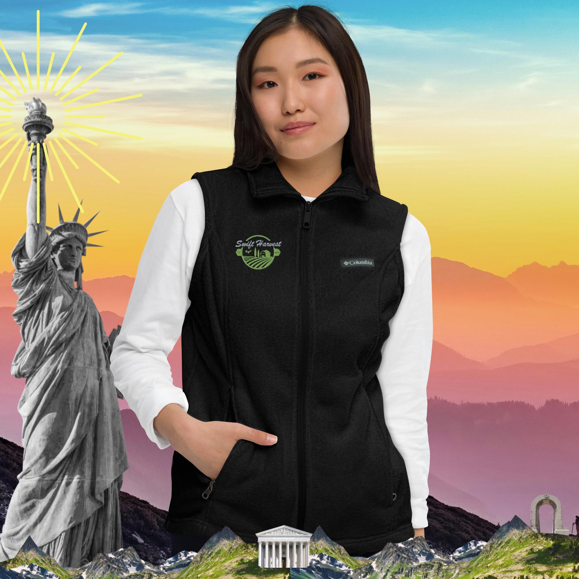 swiftharvest.net Black / XS Swift Harvest Women’s Columbia fleece vest