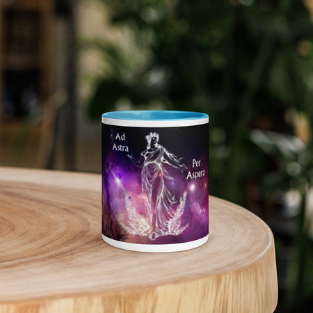 swiftharvest.net Blue / 11 oz Cosmic Ad Astra Per Aspera Mug with Color Inside