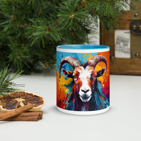 swiftharvest.net Blue / 11 oz Its Goat Times, Hay Bro! You Goat Any Hay? Mug with Color Inside