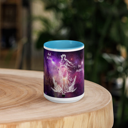 swiftharvest.net Blue / 15 oz Cosmic Ad Astra Per Aspera Mug with Color Inside