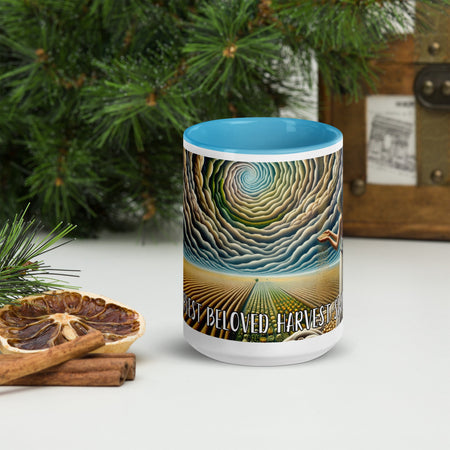 swiftharvest.net Blue / 15 oz Harvest Art Blessed Harvest Beloved Harvest Swift Harvest Mug with Color Inside