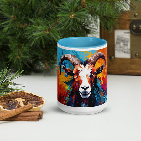 swiftharvest.net Blue / 15 oz Its Goat Times, Hay Bro! You Goat Any Hay? Mug with Color Inside