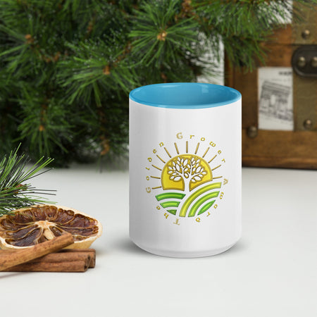 swiftharvest.net Blue / 15 oz The Golden Grower Award Mug with Color Inside