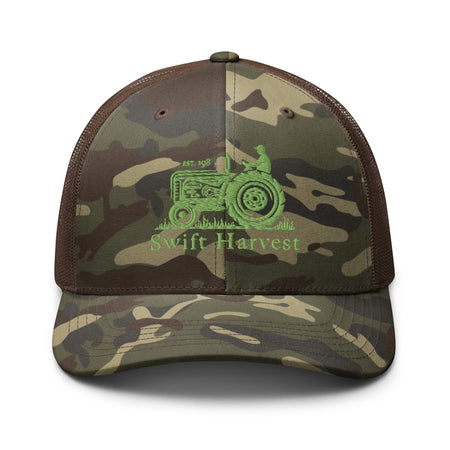 swiftharvest.net Camo/Brown Swift Harvest Tractor Camouflage trucker hat