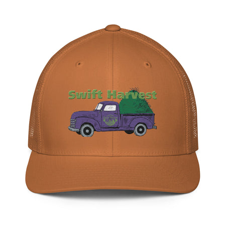 swiftharvest.net Caramel Swift Harvest Truck Purple Closed-back trucker cap