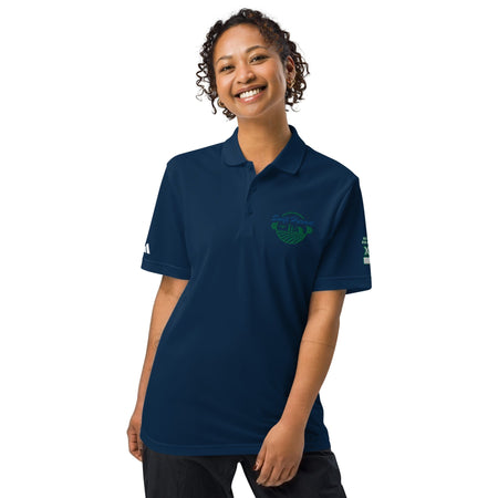 swiftharvest.net Collegiate Navy / S FOCO1 Blue Lettering adidas sport polo