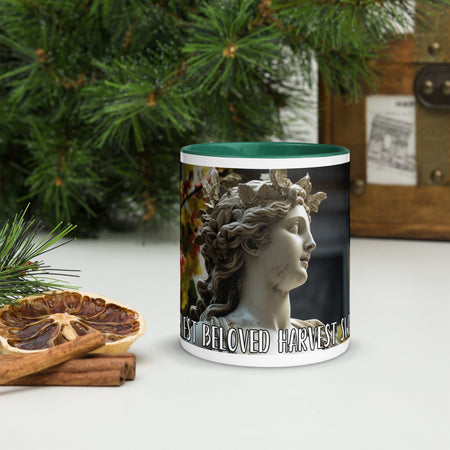 swiftharvest.net Dark green / 11 oz Harvest Goddess Demeter Mug with Color Inside