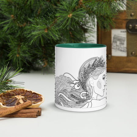 swiftharvest.net Dark green / 11 oz Harvest Goddess v1.4 Swift Harvest Mug with Color Inside