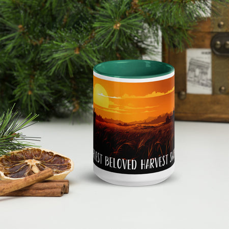 swiftharvest.net Dark green / 15 oz Harvest Sunset Mug with Color Inside