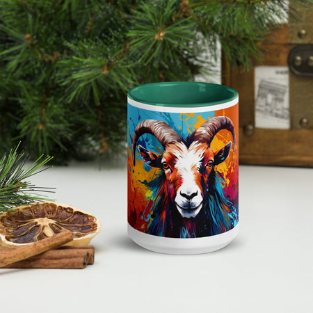 swiftharvest.net Dark green / 15 oz Its Goat Times, Hay Bro! You Goat Any Hay? Mug with Color Inside