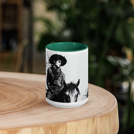 swiftharvest.net Dark green / 15 oz Swift Harvest Cowboy Mug with Color Inside