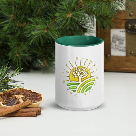 swiftharvest.net Dark green / 15 oz The Golden Grower Award Mug with Color Inside