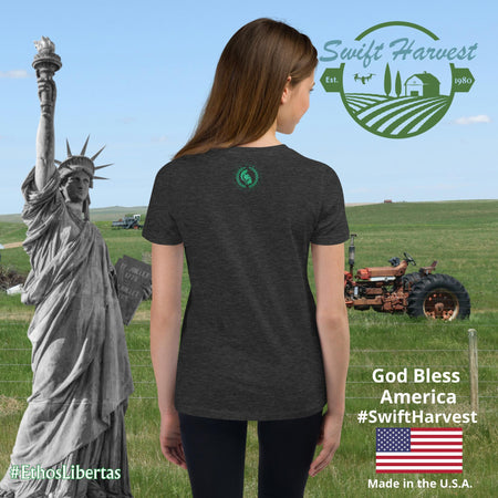 swiftharvest.net Dark Grey Heather / S Harvest Goddess Girls Youth Short Sleeve T-Shirt