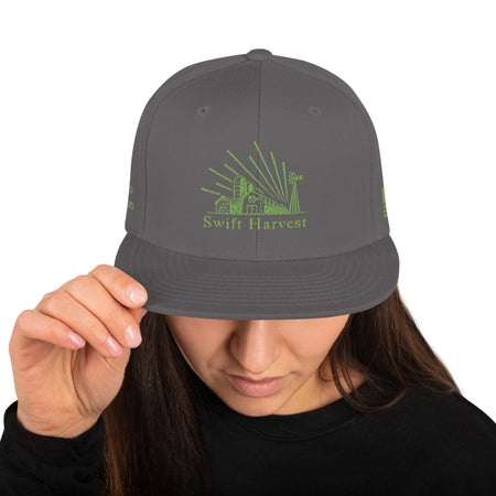 swiftharvest.net Dark Grey Swift Harvest Sun Farm Snapback Hat