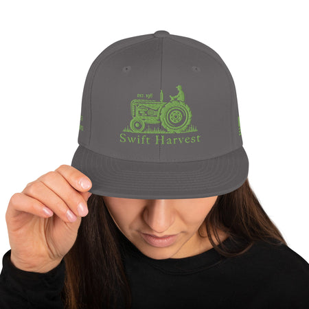 swiftharvest.net Dark Grey Swift Harvest Tractor Snapback Hat