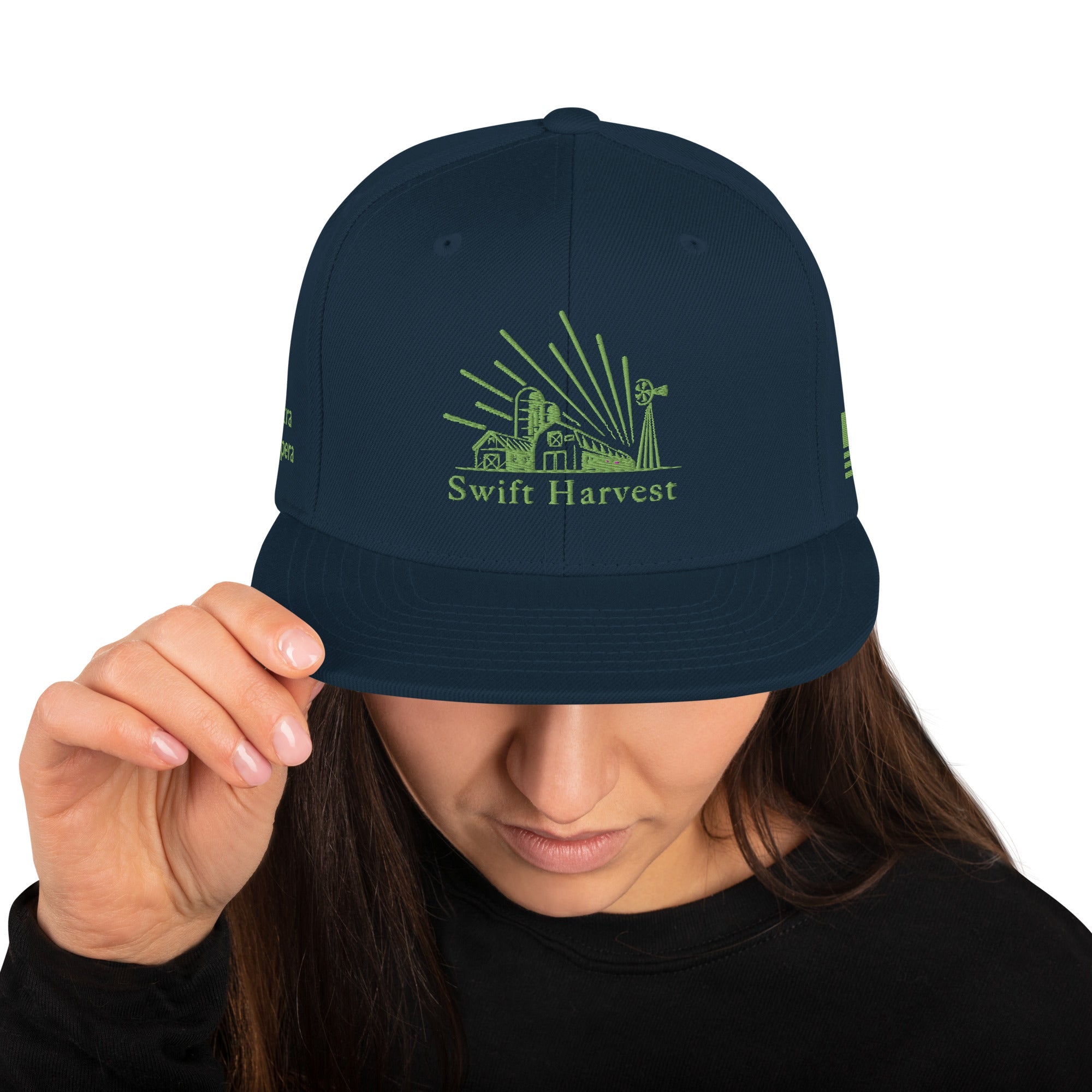 swiftharvest.net Dark Navy Swift Harvest Sun Farm Snapback Hat