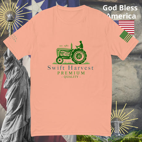 swiftharvest.net Desert Pink / XS Swift Harvest Tractor Short Sleeve T-shirt