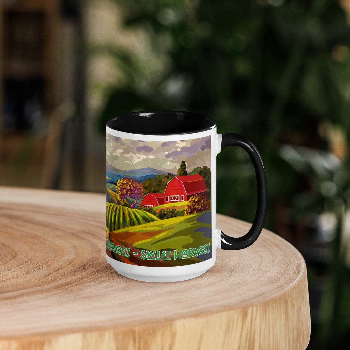 swiftharvest.net Farm Art Mug with Color Inside