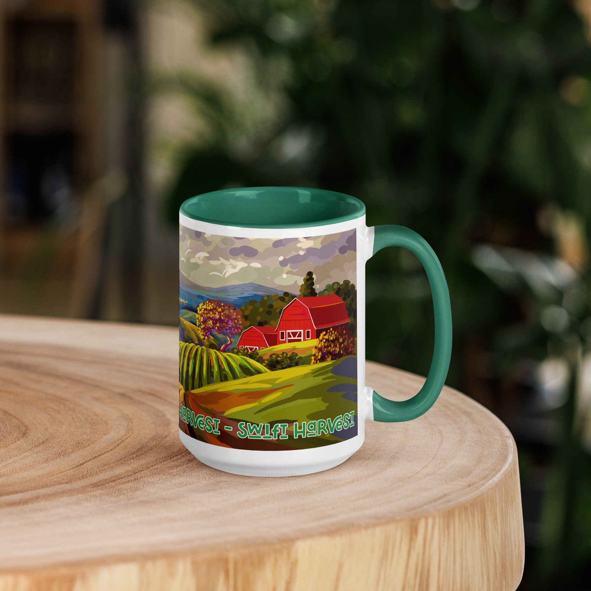 swiftharvest.net Farm Art Mug with Color Inside