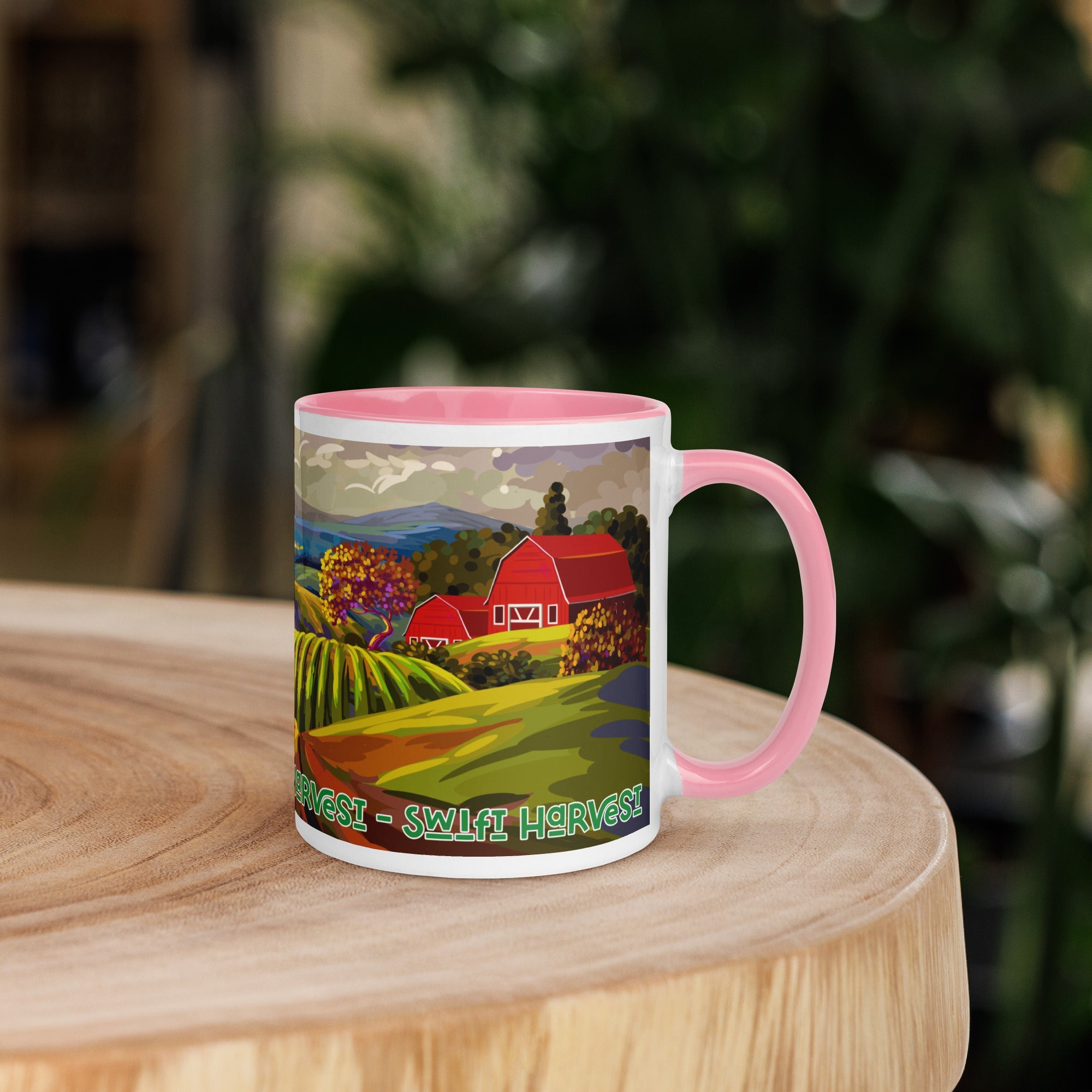 swiftharvest.net Farm Art Mug with Color Inside