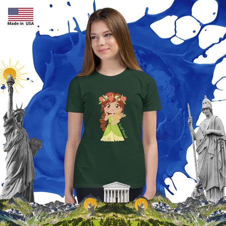 swiftharvest.net Forest / S Harvest Goddess Demeter Girls Youth Short Sleeve T-Shirt