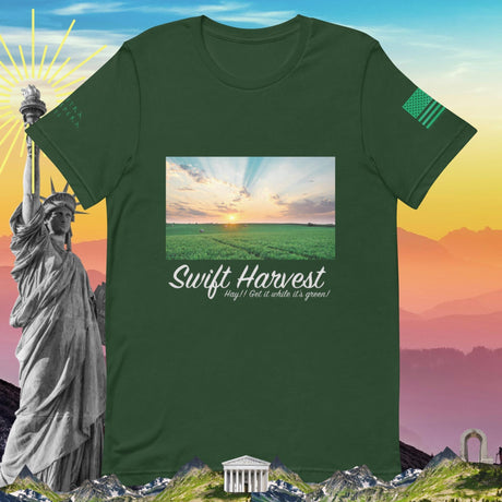 swiftharvest.net Forest / S Hay!! Get it while it's Green! Unisex t-shirt