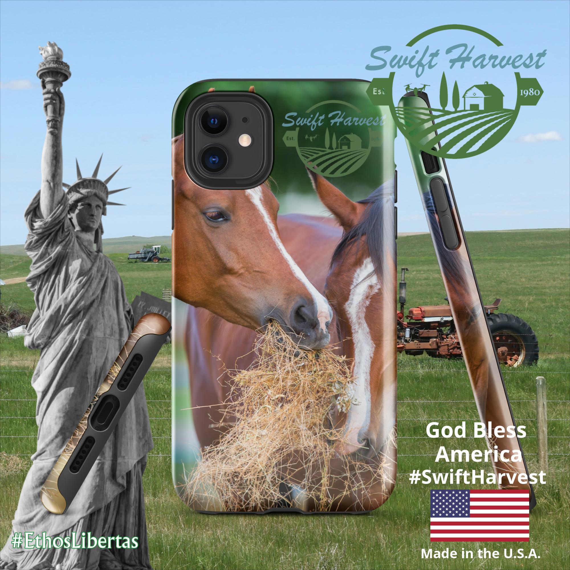 swiftharvest.net Glossy / iPhone 11 Just Horsing Around Swift Harvest Tough Case for iPhone®